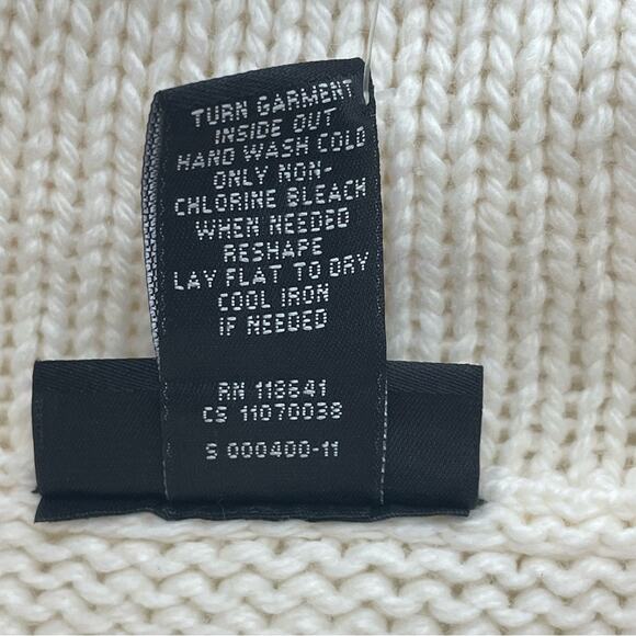 Lane Bryant Wool Blend Cowl Neck Cable Knit Sweater Metallic Snowflakes 18/20 - Picture 9 of 11